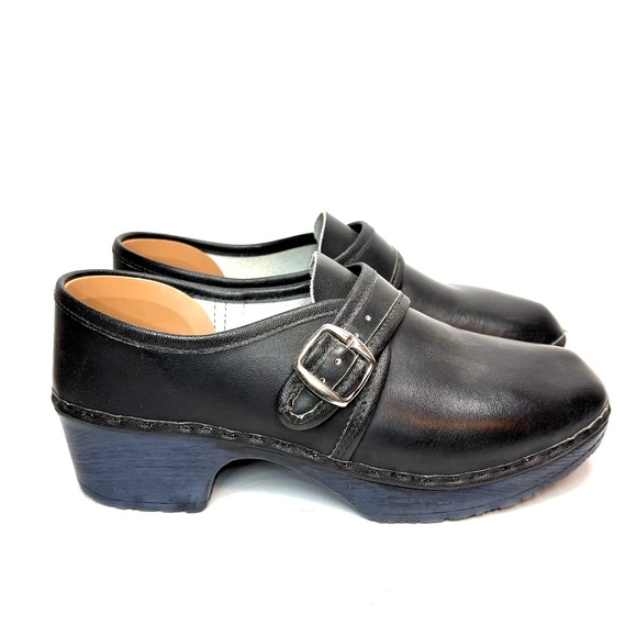 Uggelbo Toffeln Black Leather Clogs | 40 - Picture 11 of 11